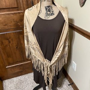 Woman faux suede with cutout studs one size